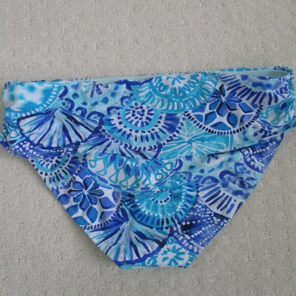 LILLY PULITZER LAGOON SARONG TURQUOISE OASIS HALF SHELL BOTTOMS! - Picture 2 of 8